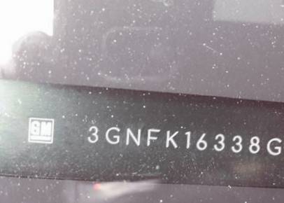 VIN prefix 3GNFK16338G1