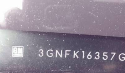 VIN prefix 3GNFK16357G3