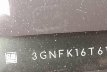 VIN prefix 3GNFK16T61G1