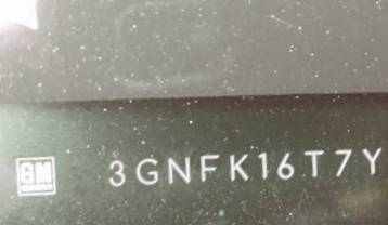 VIN prefix 3GNFK16T7YG2