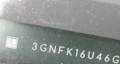 VIN prefix 3GNFK16U46G1