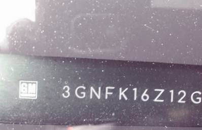 VIN prefix 3GNFK16Z12G2