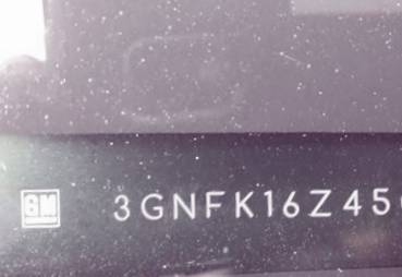 VIN prefix 3GNFK16Z45G2