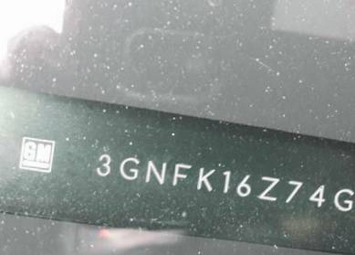 VIN prefix 3GNFK16Z74G3