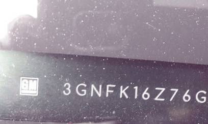VIN prefix 3GNFK16Z76G1