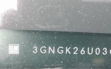 VIN prefix 3GNGK26U03G2
