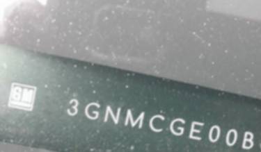 VIN prefix 3GNMCGE00BG4
