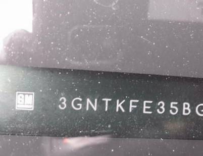 VIN prefix 3GNTKFE35BG3
