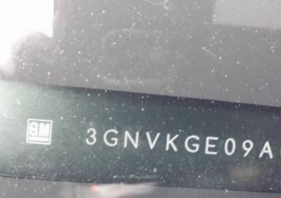 VIN prefix 3GNVKGE09AG3