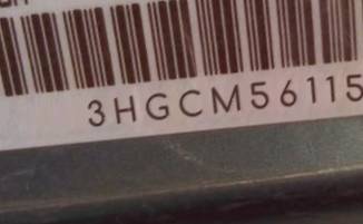 VIN prefix 3HGCM56115G7