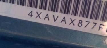 VIN prefix 4XAVAX877FB9
