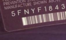 VIN prefix 5FNYF18434B0
