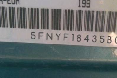 VIN prefix 5FNYF18435B0