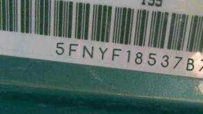 VIN prefix 5FNYF18537B7