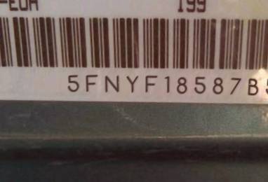 VIN prefix 5FNYF18587B5