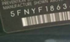 VIN prefix 5FNYF18636B0