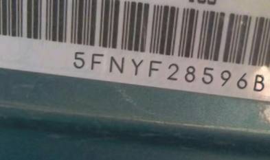VIN prefix 5FNYF28596B0