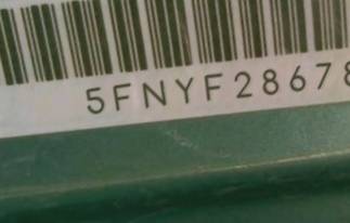 VIN prefix 5FNYF28678B0