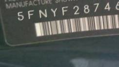 VIN prefix 5FNYF28746B0