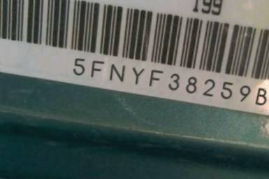 VIN prefix 5FNYF38259B0