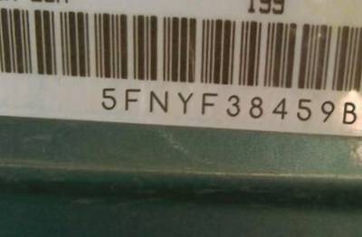 VIN prefix 5FNYF38459B0