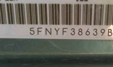 VIN prefix 5FNYF38639B0