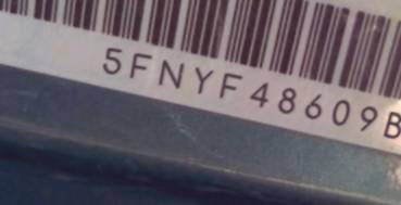 VIN prefix 5FNYF48609B0