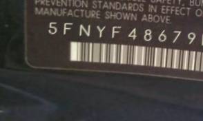 VIN prefix 5FNYF48679B0