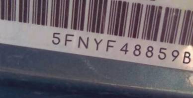 VIN prefix 5FNYF48859B0