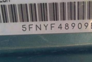 VIN prefix 5FNYF48909B0