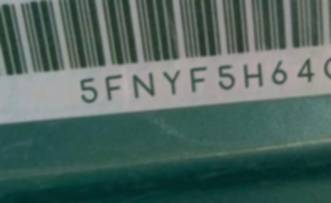 VIN prefix 5FNYF5H64GB0