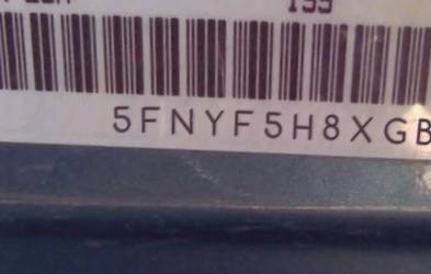 VIN prefix 5FNYF5H8XGB0