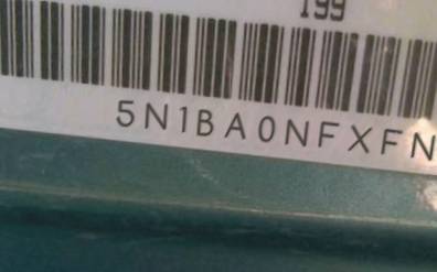 VIN prefix 5N1BA0NFXFN6