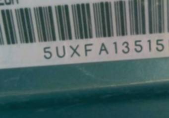 VIN prefix 5UXFA13515LB