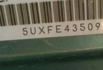 VIN prefix 5UXFE43509L2