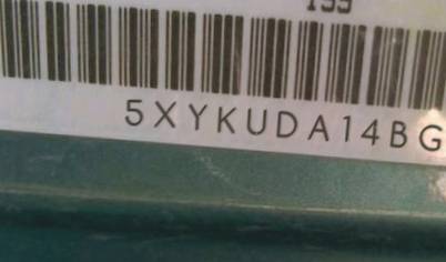 VIN prefix 5XYKUDA14BG1