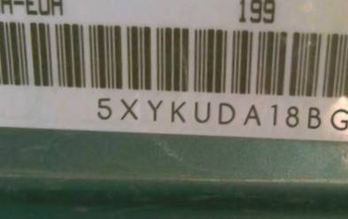 VIN prefix 5XYKUDA18BG1