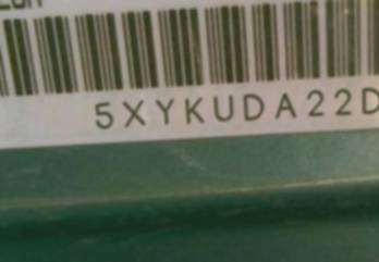 VIN prefix 5XYKUDA22DG3