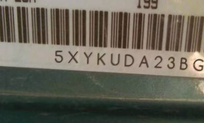 VIN prefix 5XYKUDA23BG0