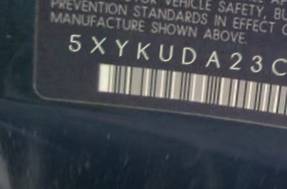 VIN prefix 5XYKUDA23CG3
