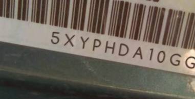 VIN prefix 5XYPHDA10GG1