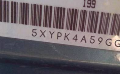 VIN prefix 5XYPK4A59GG0