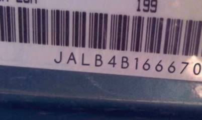 VIN prefix JALB4B166670
