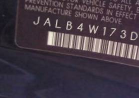VIN prefix JALB4W173D74