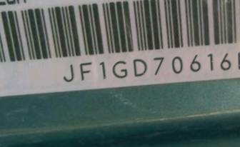 VIN prefix JF1GD70616L5