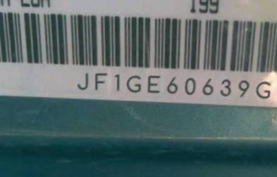 VIN prefix JF1GE60639G5