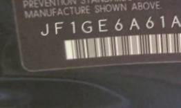 VIN prefix JF1GE6A61AG5