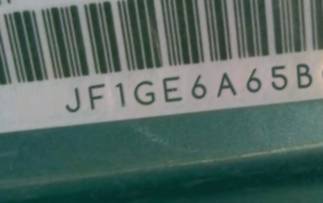 VIN prefix JF1GE6A65BG5