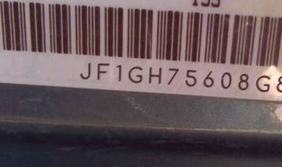 VIN prefix JF1GH75608G8