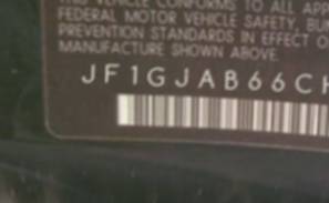 VIN prefix JF1GJAB66CH0